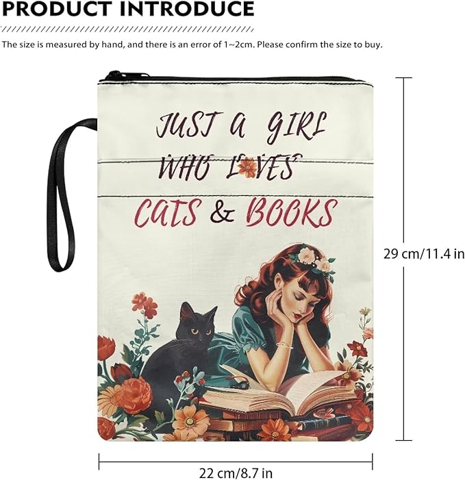 COEQINE Girls Book Covers For Hardcover Bible Soft Cover Book Sleeves Cover With Pen Holder Portable Book Sleeves Pouch Case With Chain for Travel