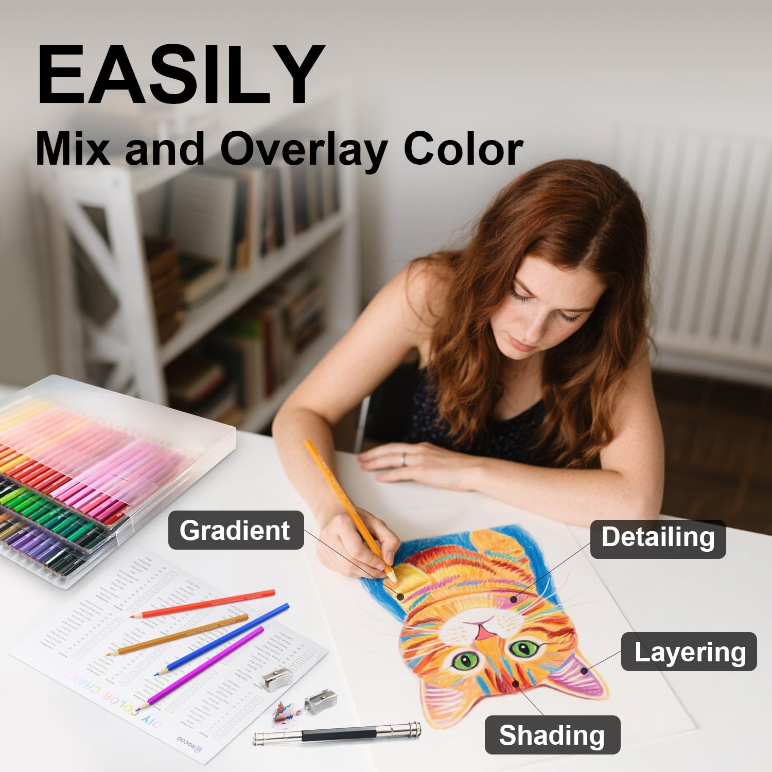 120 Colored Pencils Professional Coloring Pencil Sketch Colored Drawing Pencils Artist Color Pencil for Kids and Adults Coloring Art Color Pencil Set