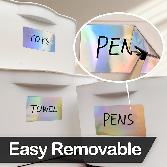 170Pcs Laser Removable Labels for Jars,for Storage Bins,for Food Containers with 2 Liquid Chalk Marker(Laser)