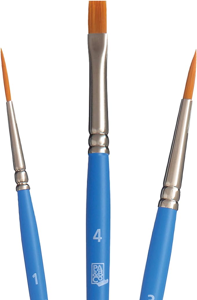 Princeton Select Artiste Paintbrush, 3-3 Brush Set, Blue
