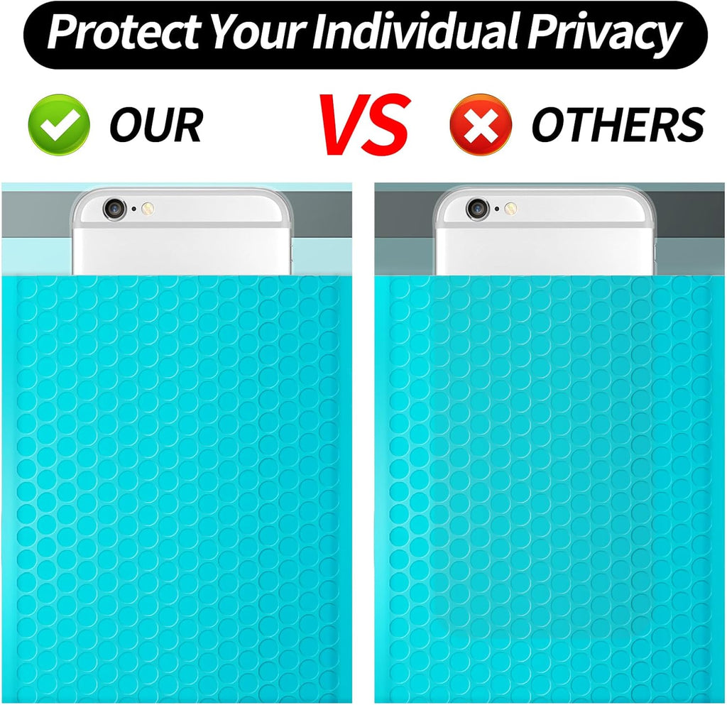 Bubble Mailers 8.5x11inch 40Pack Teal Bubble Mailers Self-Seal Padded Mailing Envelopes Bubble Opaque Padded Mailer for Small Businesses to Package and Mail Jewelry Cosmetics#2