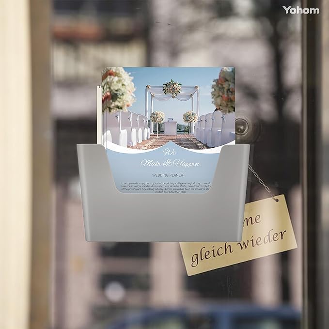 YOHOM No Drilling File Holders (Grey 5)