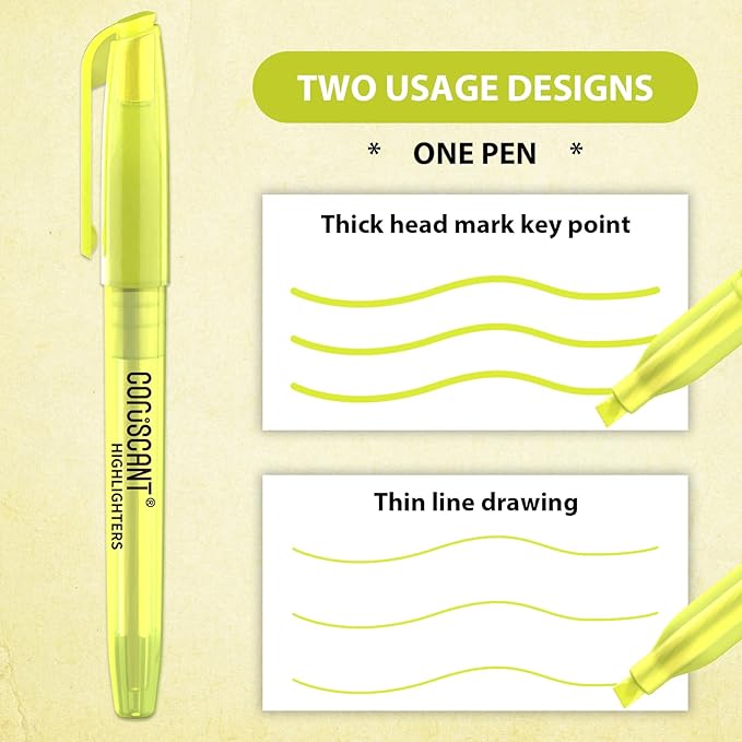 80 packs of highlighters, yellow highlighter, wide chisel tip marking, quick drying, bulk fluorescent pen marking, non-toxic and tasteless, suitable for schools offices and home.