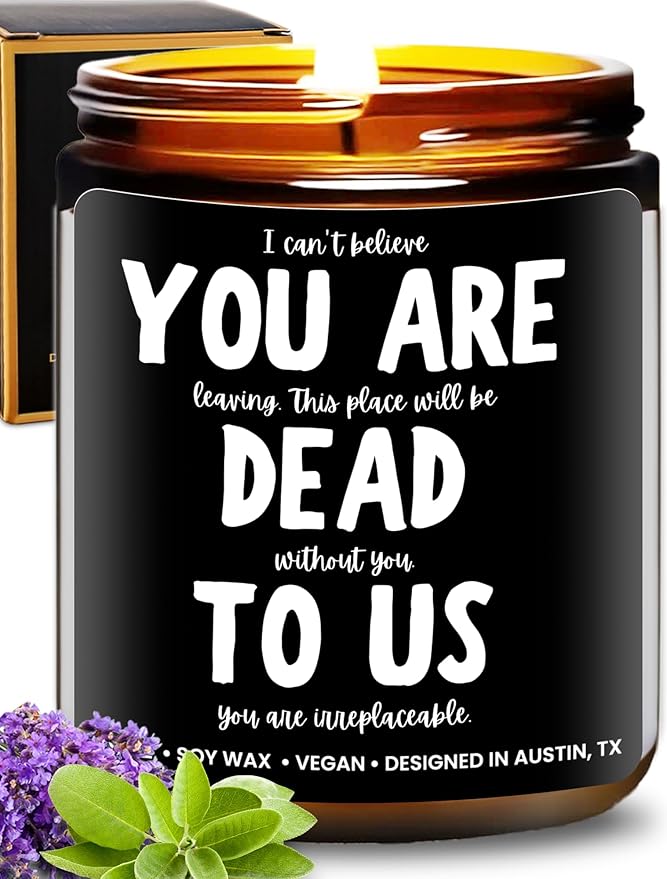 Funny Farewell Candle, Going Away Gifts For Friends & Family, Coworker Leaving Gifts For Women & Men, Going Away Gift For Coworker, Farewell Gifts For Coworkers Women Goodbye Gifts For Coworkers Women