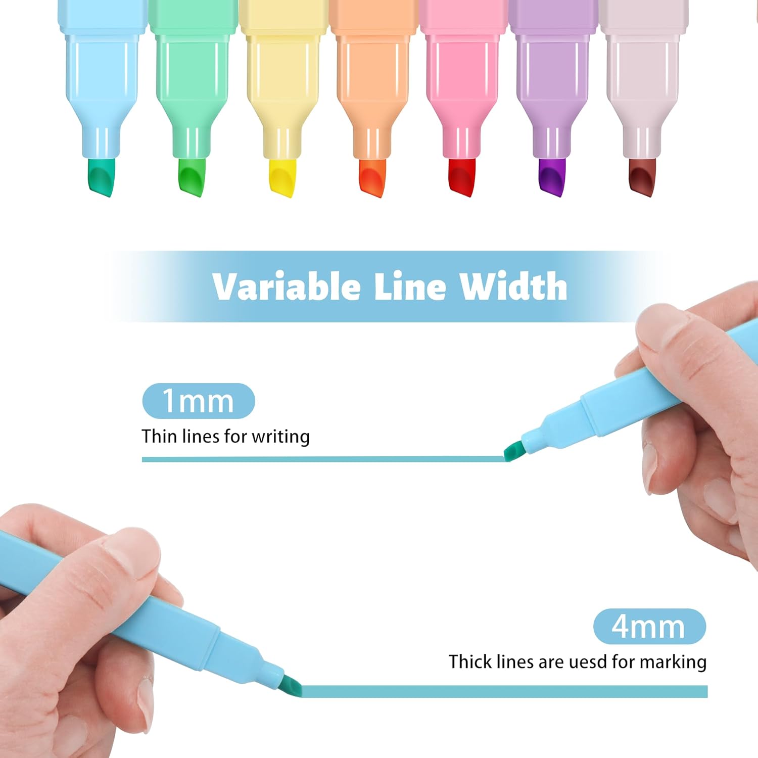 Highlighters,10Pcs Bible Highlighters,Chisel Tip Bible Markers,Pastel Purple Highlighter for Journaling Planner Notes School Supplies, assorted colors no bleed Pens