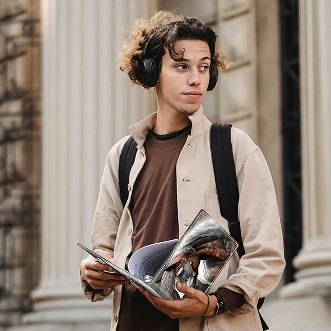 Horse Padfolio Folder with Clipboard,Portfolios Organizer Clipboards with Storage Clipboard Writing Pad PU Leather Conference Document Organizer with Business Card Holder