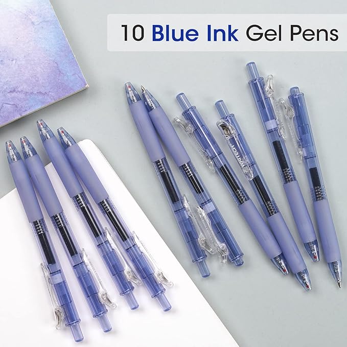 WRITECH Retractable Fine Point Gel Pens (Blue)