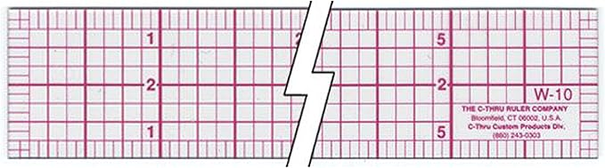 Westcott W-10 6-Inch 8ths Graph Ruler, Transparent, 1 x 6 in