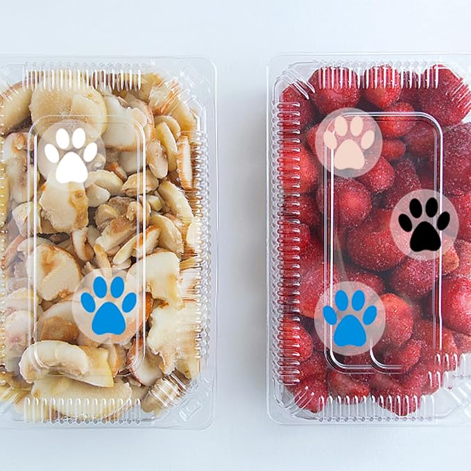 Paw Print Stickers,1.5" Clear Round Bear Paw Print Stickers Dog Puppy Paw Stickers Bear Paw Stickers with Perforation Line (500PCS,Black)