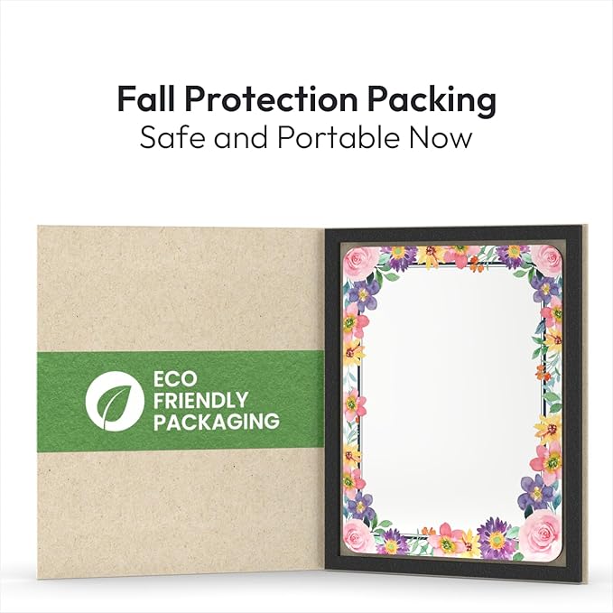 Locker Mirror Magnetic for School and Office, Strong Magnetic Mirror for Locker, Magnetic Locker Mirror with Colorful Design, Locker Accessories, 1 Pack, 5 inxh x 7 inch