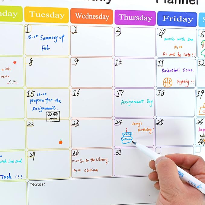 TWOHANDS Dry Erase Markers Ultra Fine Tip,0.7mm,Low Odor,Extra Fine Point,11 Assorted Colors,Whiteboard Markers for School,Office,Home,or Planning Whiteboard,12 Count,20529