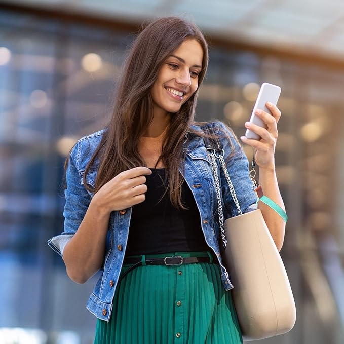 Fishent Stretchy Wristlet Keychain,Braided Cute Wrist Lanyards for Keys, Key Chain Holder for Women Men, Wrist Strap Keychain for Car Keys Phone Camera Wallet ID Badges Card (Lake Blue)