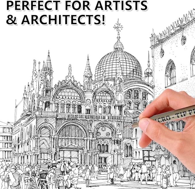 Shuttle Art 18-Pack Micro-line Pens - 11 Waterproof Archival Ink Colors in 0.3MM Felt Tip & 7 Blacks in 0.15-0.5MM For Journaling, Illustrating & Drawing