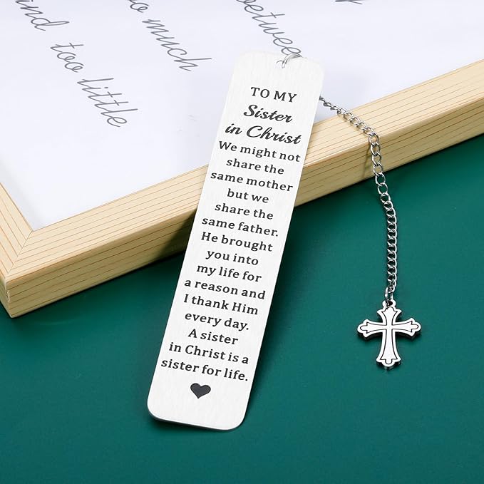 Sister Gifts from Sisters in Christ Gift for Women Christmas Stocking Stuffers for Teen Girls White Elephant Gifts Christian Gift for Women Sister in Law Birthday Baptism Gift for Girl Catholic Easter