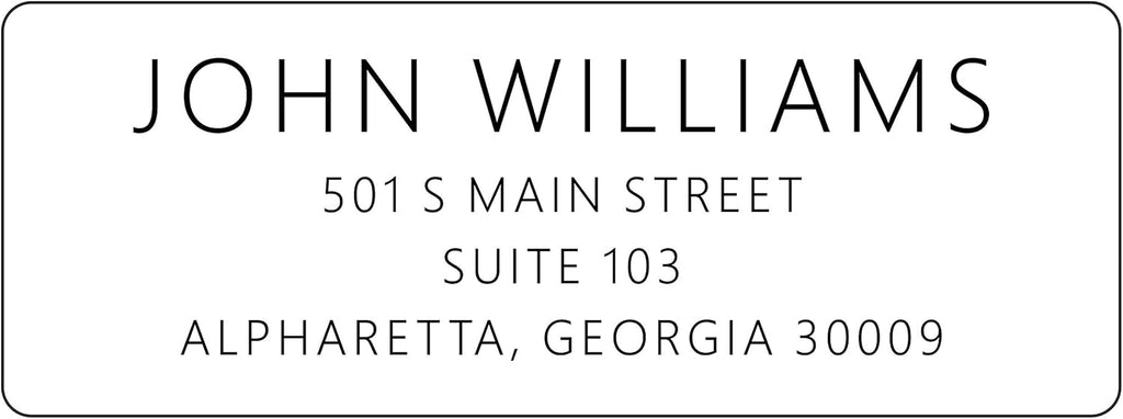 White Address Labels for Business - Personalized Return Address Labels, Custom Mailing Labels, Shipping Stickers for Envelopes and Packages (Sans Serif Font)