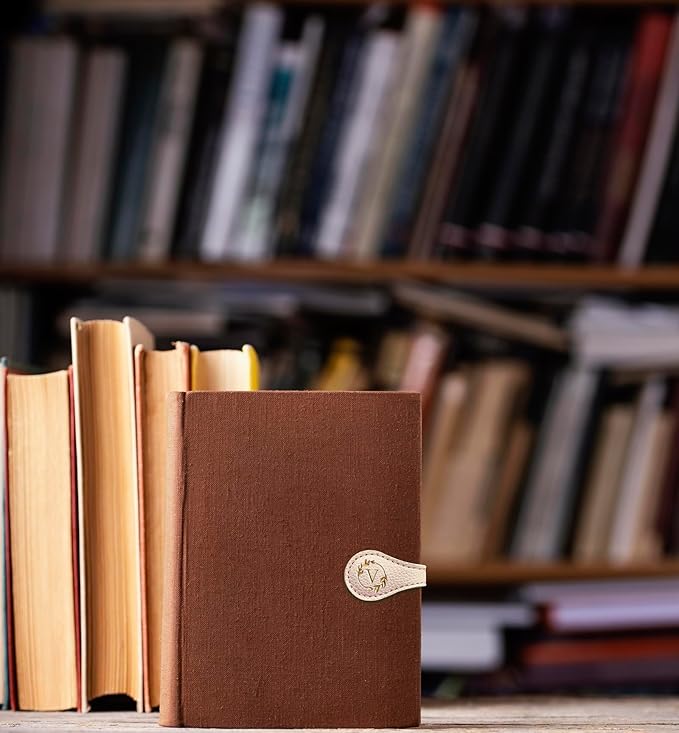 ABTOLS Magnetic Leather Initial Bookmarks, Vintage Initial ID Identification Book Marker Clip Gift Pink Capital Letter Book Markers for Book Lover Avid Readers (V)