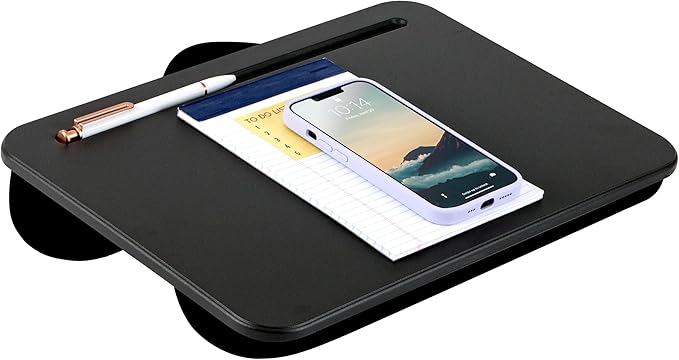 LAPGEAR Compact Lap Desk - Black - Fits up to 15 Inch Laptops - Pack of 12 - Style No. 43008