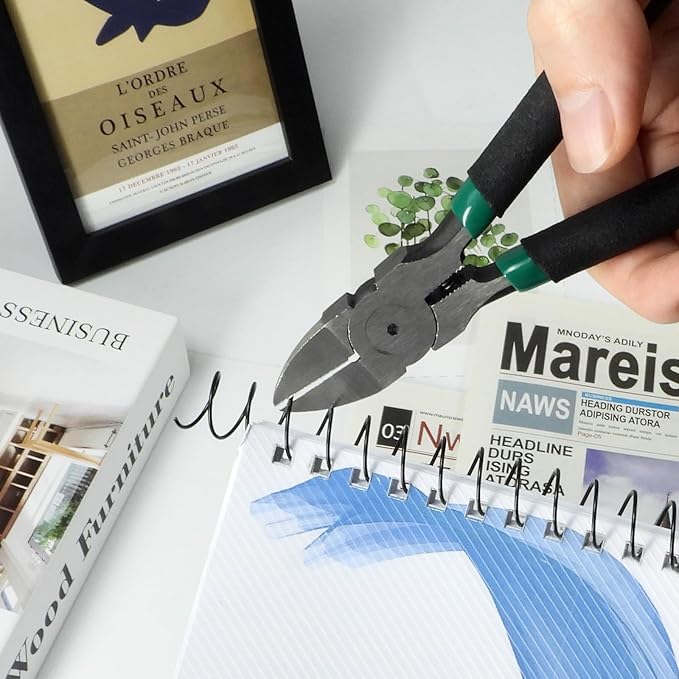 Rayson 11.1mm Spiral Metal Coil for Binding, 4:1 Pitch, 48-Loops, 7/16" Coils Binding Comb 80 Sheets Capacity, Black Color & Pack of 100