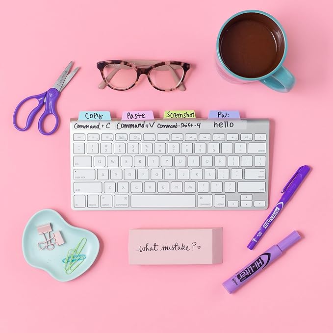 Avery Margin Ultra Tabs, 2.5" x 1", 2-Side Writable, Assorted Pastel Colors, 48 Repositionable Tabs (74867)