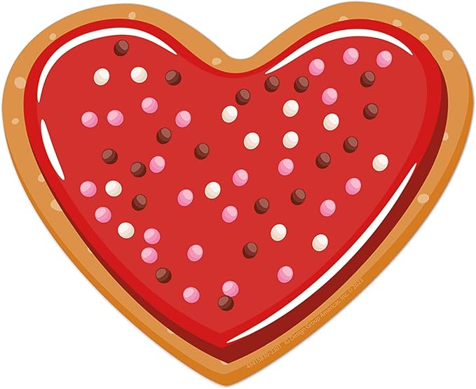 Eureka Valentine's Day Cookies Paper Cut-Out Classroom Decorations for Teachers, 36 Pieces