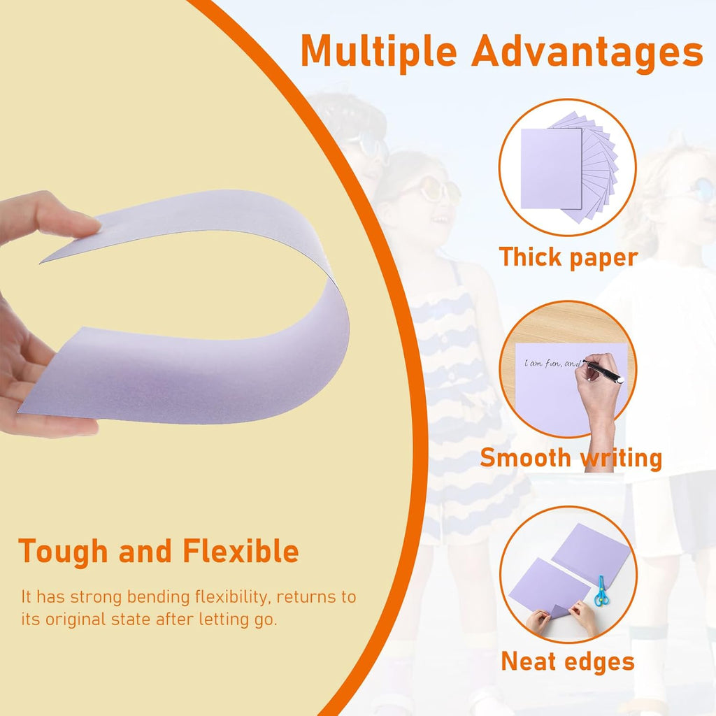 40 Sheets Light Purple Cardstock 8.5 x 11 Printer Paper, 75lb Heavyweight Paper Card Stock for Wedding, School Crafting, Invitations, Making Cards, Certificates