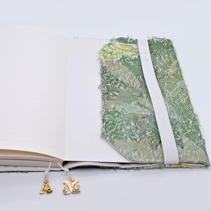 BLBMH Butterfly Book Covers for Paperbacks Adjustable Fabric Book Sleeve Cover Protector Fit for 5.5x8.5 inch Hardcover Softcover Book Novels Notebook Bible - Green