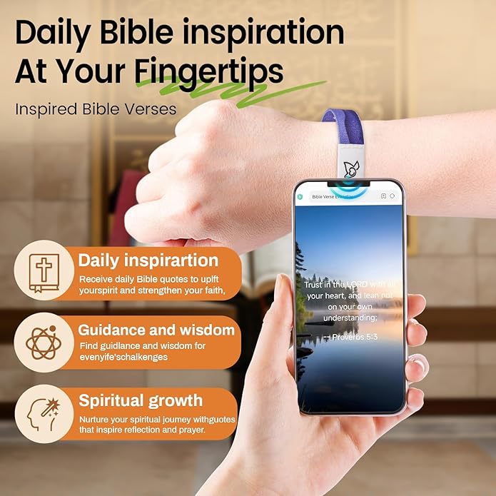 2 Pcs Bible Verse Bracelets，Daily Bible Verse Bracelet，Prayer Hope Bible Bracelets, Christian Gifts for Women , Graduation Gift，Inspirational Religious Gifts, Comes With A 35-inch Ribbon Bow