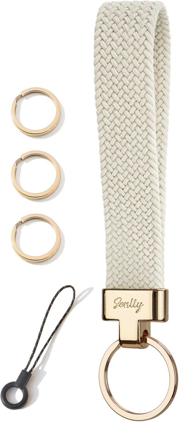 SENLLY Wristlet Lanyard, Stretchy Keychain Holder, Original Elastic Anti-Drop Design Keyring