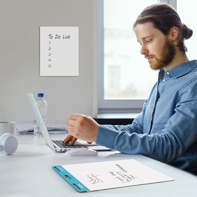 SHARBDA Sticky Easel Pads,Letter-Size,8.5 x 11 inches,Small Chart Paper, 30 Sheets/Pad, 4 Pads, Portable Blank Sheet with Sticky for Classrooms, Drawing, Writing