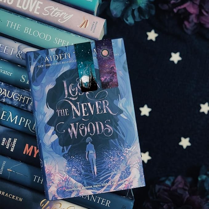 12 PCS Cool Magnetic Bookmarks, Space Starry Night Bookmarks for Book Lovers, Bulk Bookmarks for Women Men, Unique Book Mark for Reading, Students, Classroom Gifts, School Prize, Reading Present