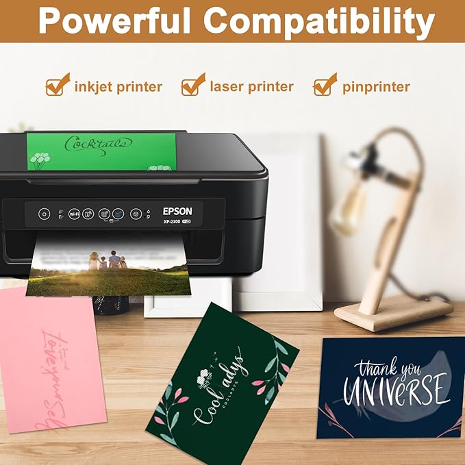 40 Sheets Cream Cardstock 8.5 x 11 Off White Paper, 200gsm/75lb Ivory Card Stock Certificates Paper for DIY Cards Making, Business Cards, Invitations, School Crafting, Menus, Office Printing