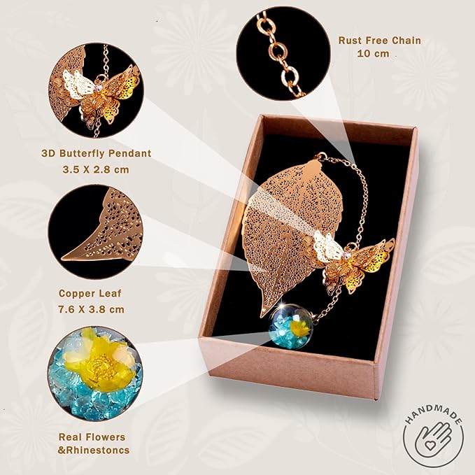 Toirxarn Metal Leaf Bookmark - Unique Gift for Women Ideal for Birthday Teacher Appreciation Mother's Day, Chic Literary Accessory & Elegant Reading Companion for Readers and Book Lovers