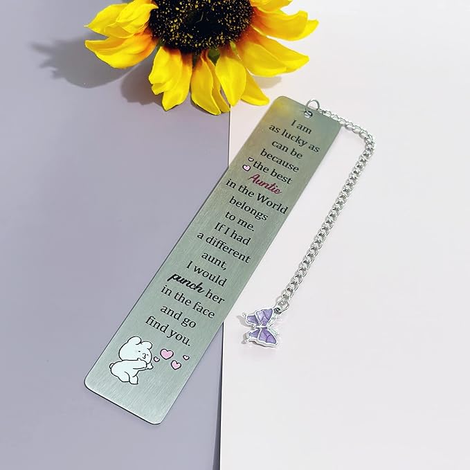 Aunt Bookmarks Mothers Day Gift Bookmarker Aunty appreciate Birthday Present Women Retirement Appreciate the Best Auntie in the World Family Love Quotes Keepsakes Christmas Thanksgiving Book Accessory