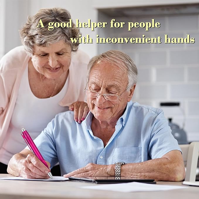 Big Pens Fat Pens Big Fat Pens - Enhanced Writing Stability for Arthritis and Elderly Easy Thick Grip 3pcs Magenta