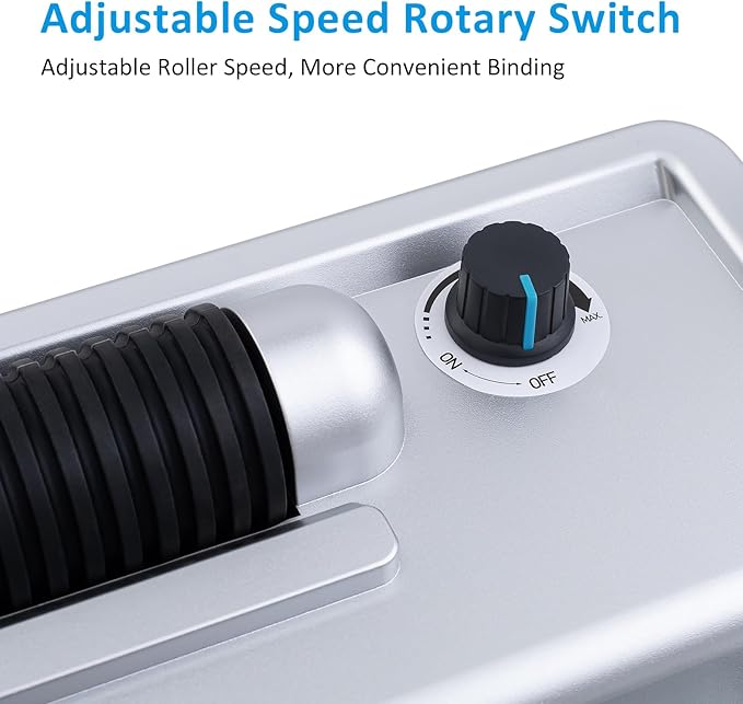 TIANSE Spiral Coil Binding Machine, Manual Book Maker Punch Binder with Electric Coil Inserter, Comes with 100pcs 5/16" Plastic Coil Binding Spines & Plier for Letter Size, A4, A5 or Smaller Sizes