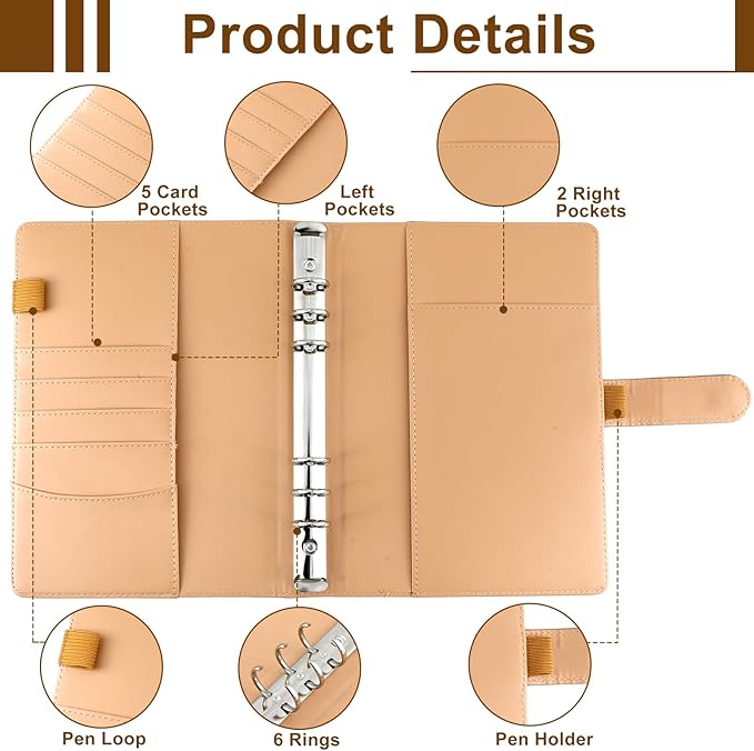 Brown 100 Envelope Money Saving Challenge Money Saving Challenge Binder Budget Binder 100 Envelopes and Tracker Money Saving Book for Budget Planning and Saving Money for Office Home School