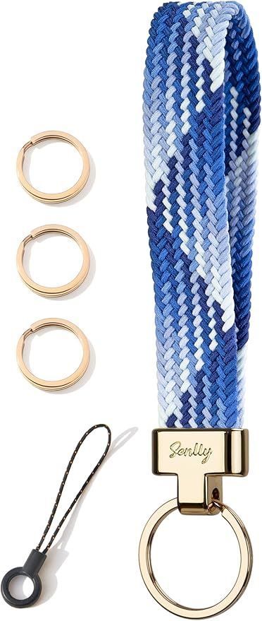 SENLLY Wristlet Lanyard, Stretchy Keychain Holder, Original Elastic Anti-Drop Design Keyring