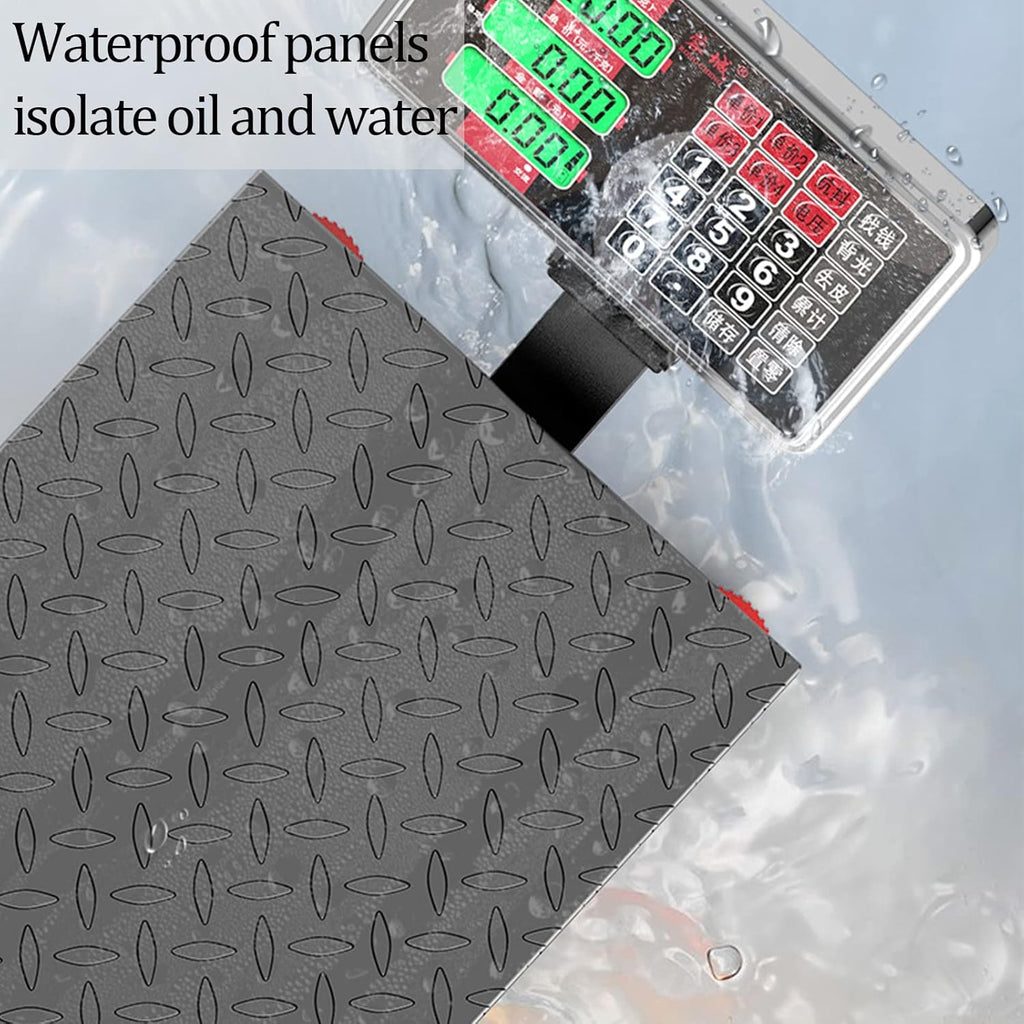 Commercial 660 lb Electronic Platform Scale with LB/KG Industrial Floor Scale Stainless Steel High-Definition LCD Display,Digital Heavy Duty Luggage Package Price Computing Postal Shipping