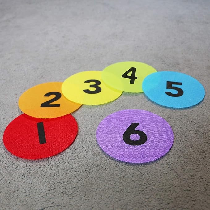 Carpet Spot Markers with Numbers 1-36 for Teachers and Kids, Classroom Floor Circles Dots Rug Mats for Kindergarten Preschool Organization, 4 Inch 36 Pack