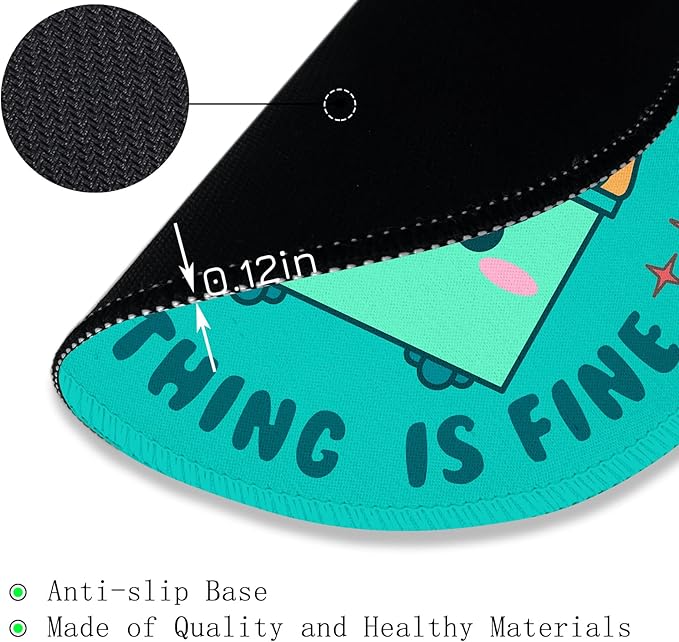 Gctriki Dumpster on Fire Mouse Pad for Desk, Funny Green Round Mousepad for Computer Laptop Gaming, Stitched Edge Non-Slip Rubber Base, Cute Home Office Desk Accessories Decor for Women