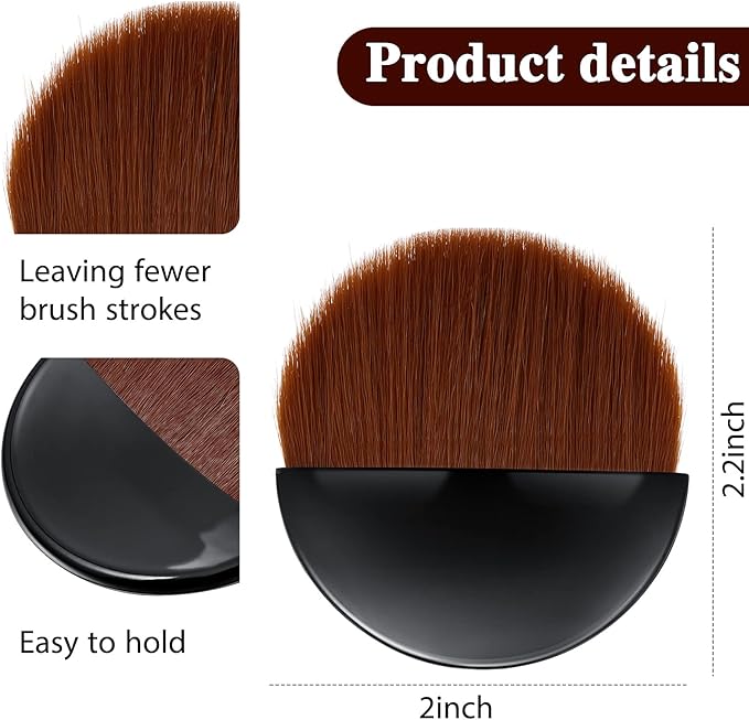Boao 4 Pieces Brush Applicator Diamond Painting Brush Accessories Tools, Artist Drawing Flat Paintbrush for DIY Gesso, Varnishes, Oil Paint, Acrylic Painting, Watercolor(Black and Brown)