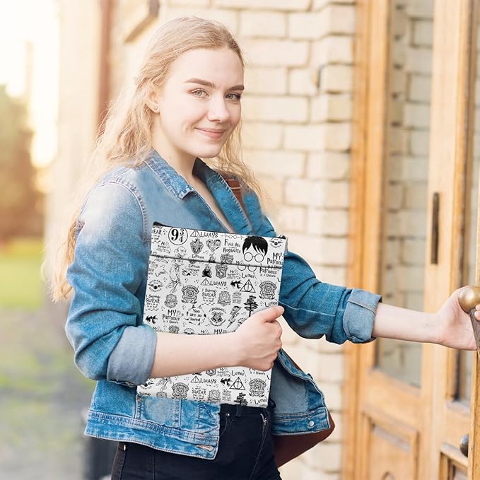 TBT Magic Stuff Wizard Book Sleeve Book Cover Book Lovers Gifts Book Club Gifts Wizard Book Protector Book Gifts for Readers Women Her Magic Movie Fans Bibliophile Mom Graduation Birthday Gifts