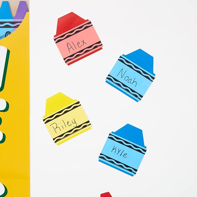 Eureka Crayola Crayons Paper Cut-Out Classroom Decorations for Teachers, 36 Pieces