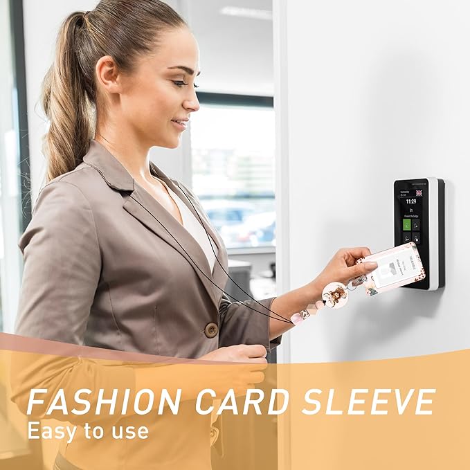 Highland Cow ID Badge Holder with Lanyard, Just a Little Moody Funny Badge Holder with Beaded Adjustable Lanyard, Gifts for Teachers Students Office Workers