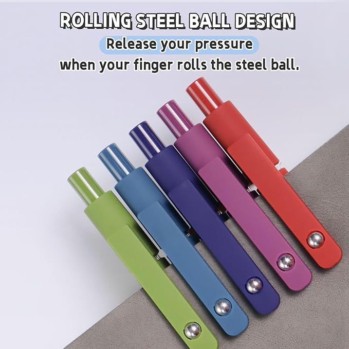 UIXJODO Gel Pens, 5 Pcs 0.5mm Black Ink Pens Fine Point Smooth Writing Pens with Silicone Grip, High-End Series Metal Clip Retractable Pens for Journaling Note Taking (Vintage)