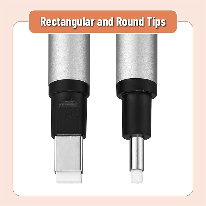 Mr. Pen- Pen Style Eraser, 2 Pack, Square & Round Tip, Eraser Pen Eraser, Pencil Erasers, Eraser Pencil, Mechanical Eraser, Art Erasers for Drawing Erasers for Drawing, Precision Eraser, Art Eraser