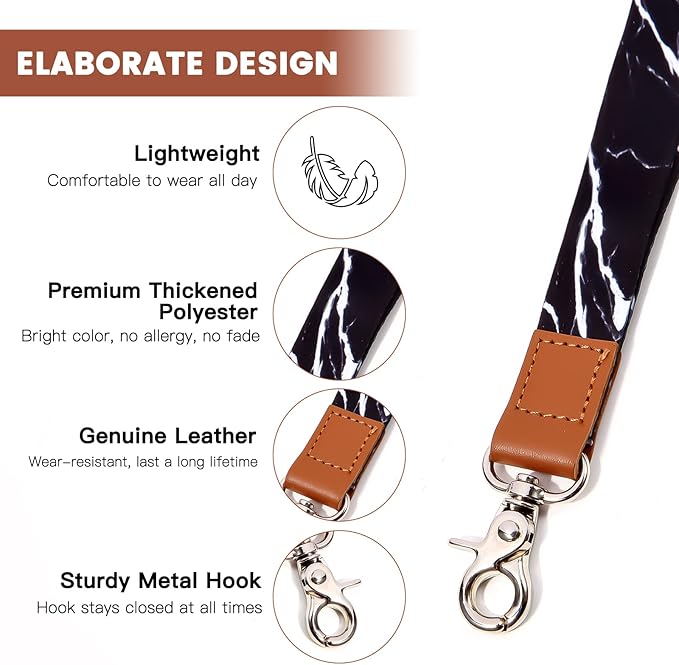 XCHIN Lanyards for Keys, Keychain Long Lanyard for Women Men, Cute Neck Lanyard for ID Badges Wallet