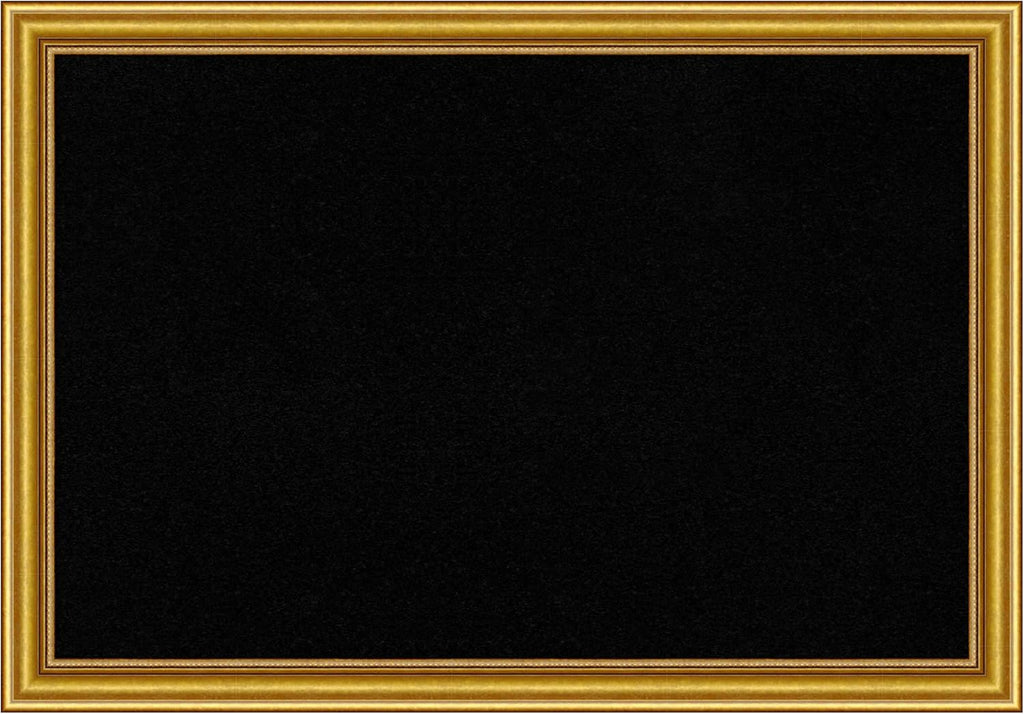 Amanti Art Black Cork Board for Wall, 28x40 Vision Board with Gold Wood Frame, Large Corkboard Office Decor for Home Organization, Traditional Corkboard Pinboard to display items for home organization