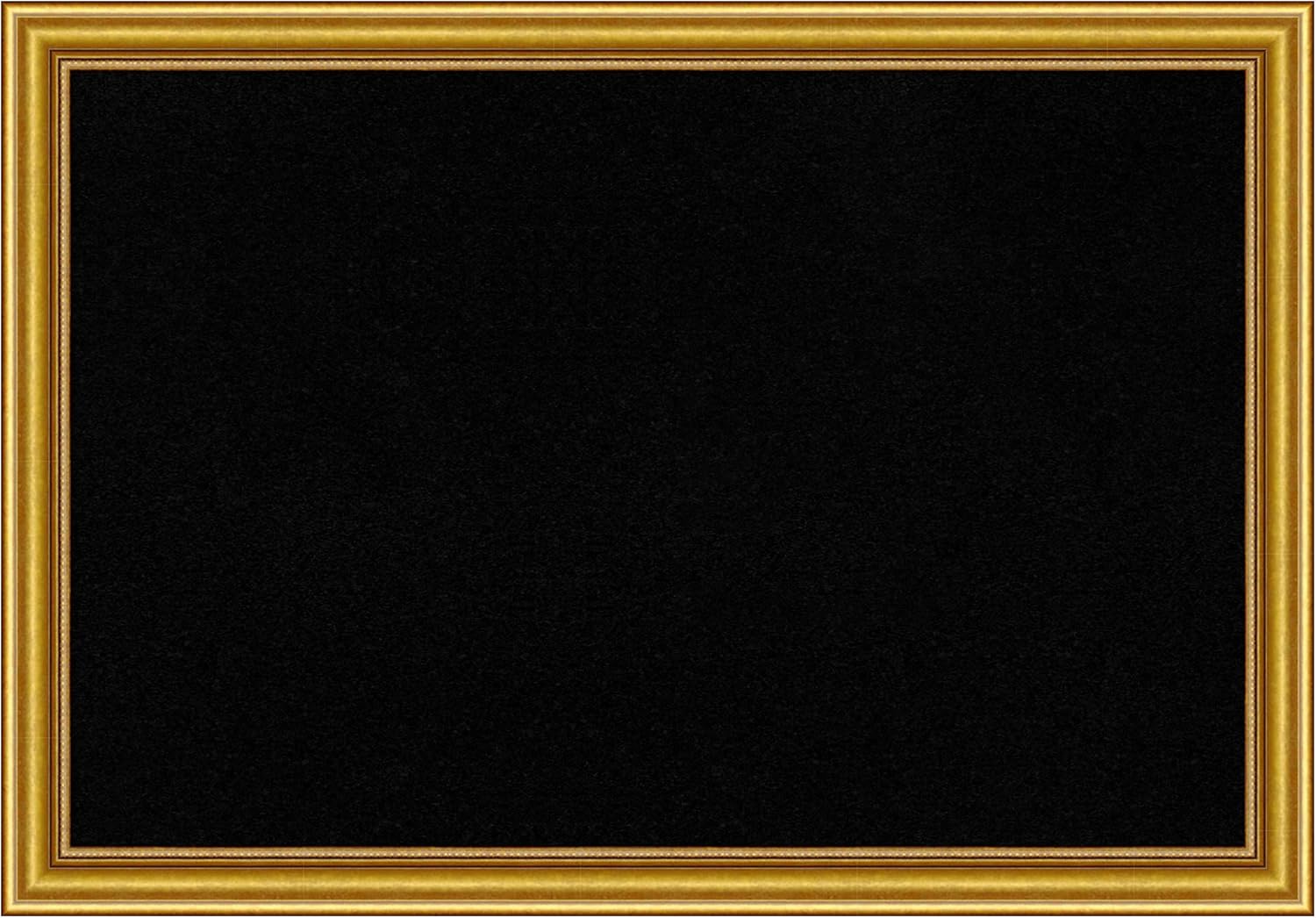 Amanti Art Black Cork Board for Wall, 28x40 Vision Board with Gold Wood Frame, Large Corkboard Office Decor for Home Organization, Traditional Corkboard Pinboard to display items for home organization