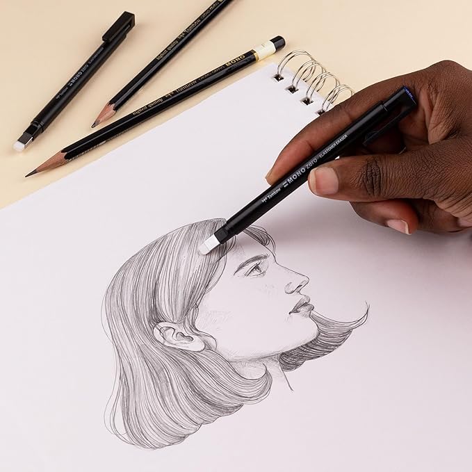 Tombow 57317 Mono Zero Eraser Value Pack, Rectangle 2.5mm. Precision Tip Pen-Style Eraser with Refill